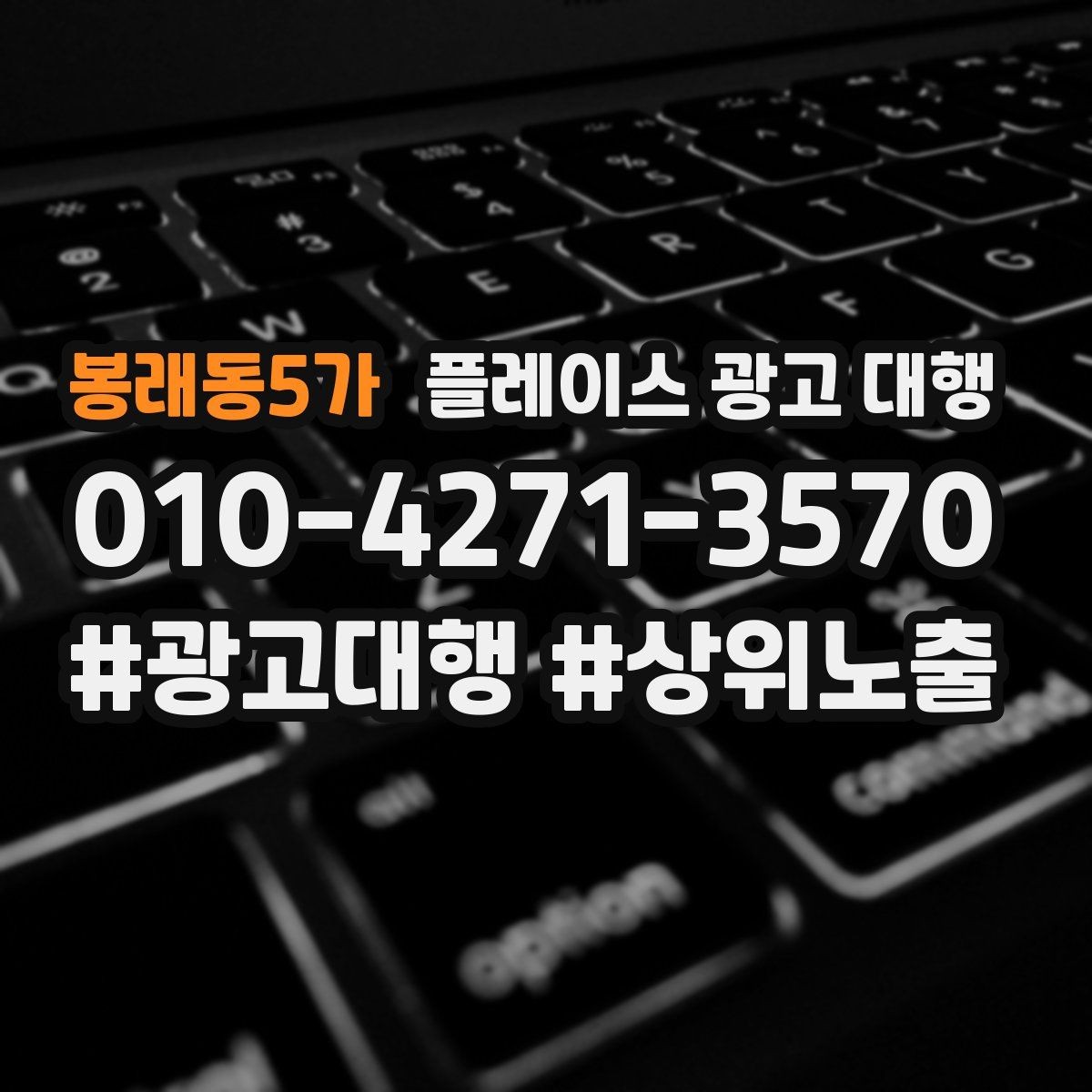 봉래동5가 플레이스 광고 대행 지역 상권에 맞는 운영 포인트