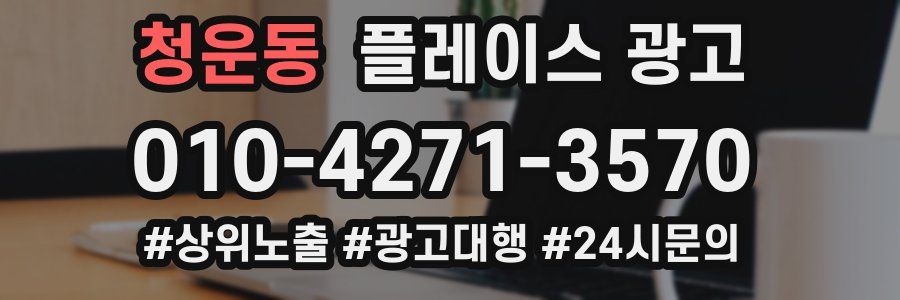 청운동 플레이스 광고