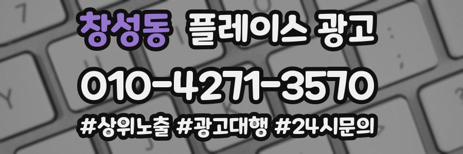 창성동 플레이스 광고