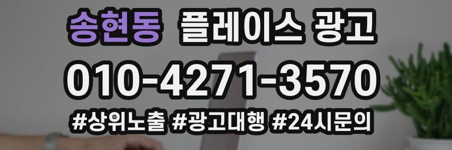 송현동 플레이스 광고