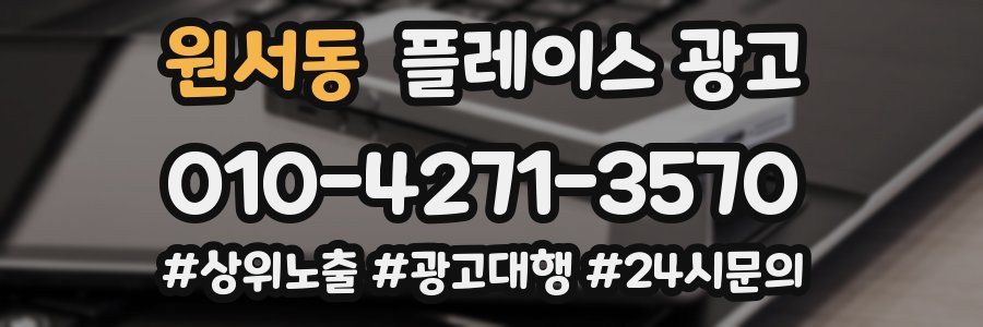 원서동 플레이스 광고