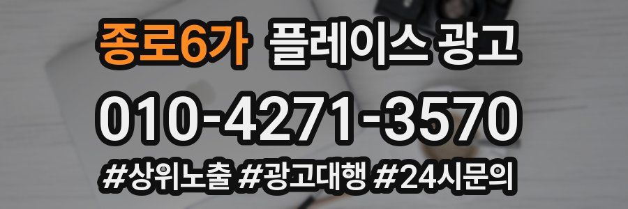 종로6가 플레이스 광고
