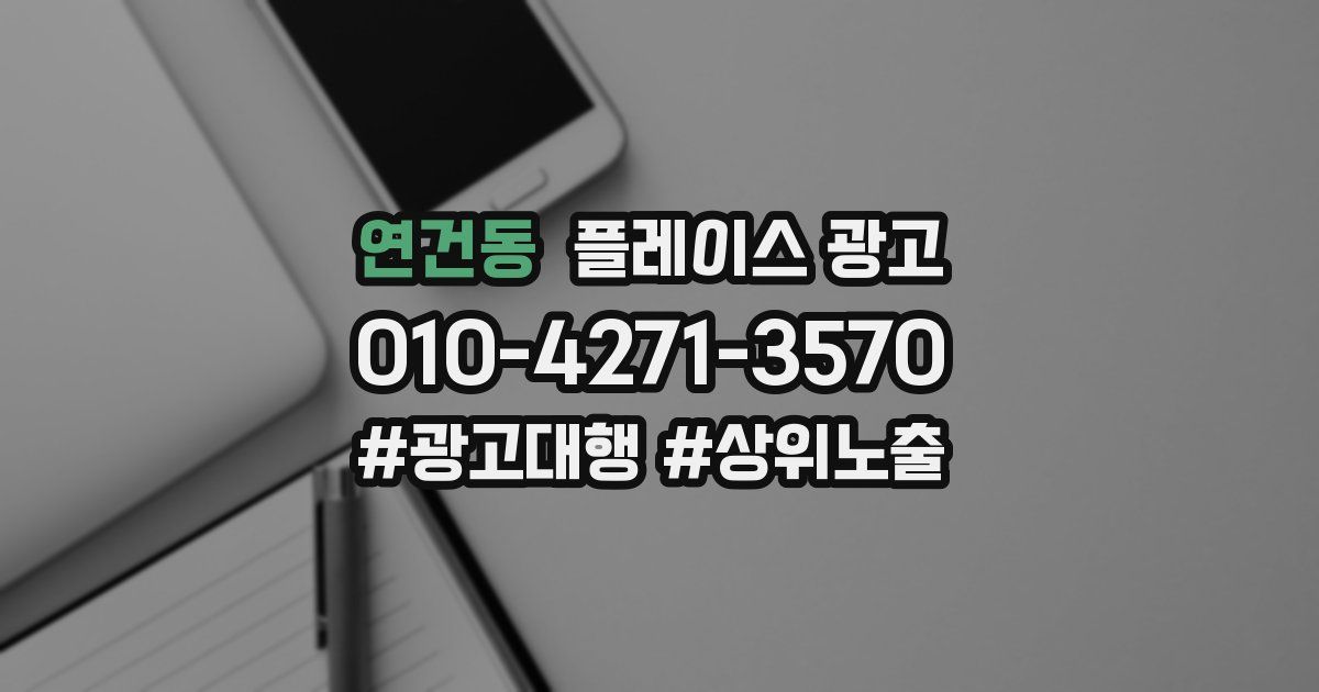 연건동 플레이스 광고