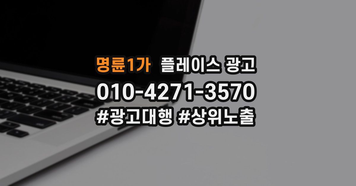 명륜1가 플레이스 광고