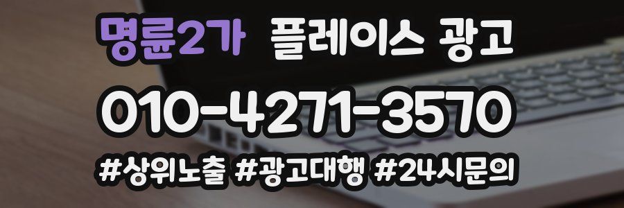 명륜2가 플레이스 광고