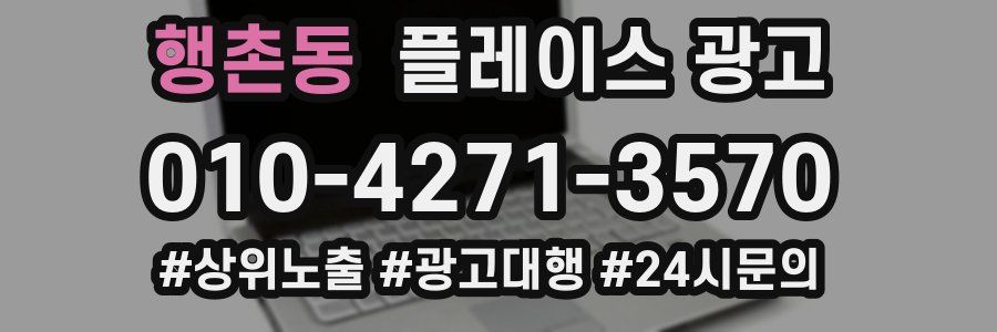 행촌동 플레이스 광고