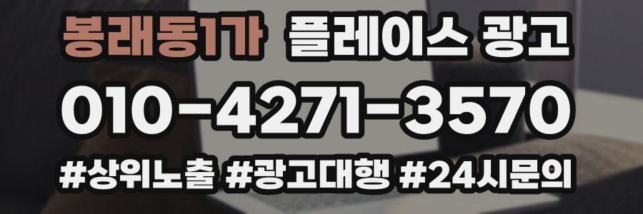 봉래동1가 플레이스 광고