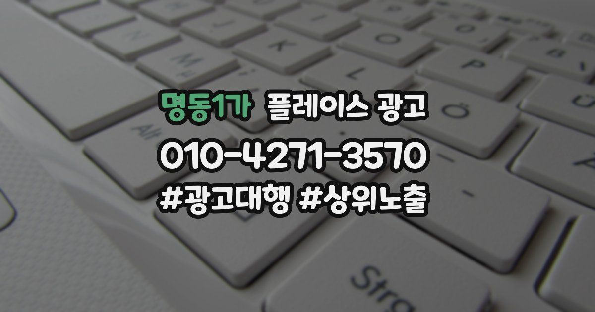 명동1가 플레이스 광고