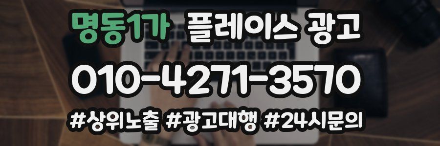 명동1가 플레이스 광고