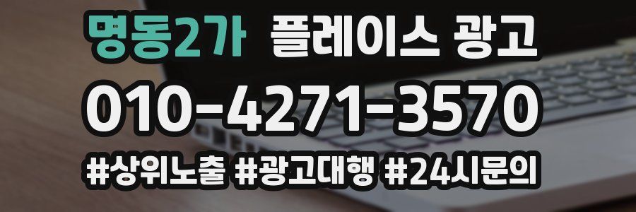 명동2가 플레이스 광고