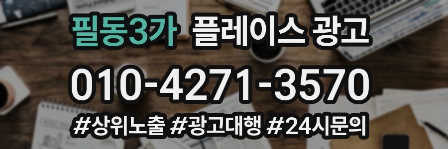 필동3가 플레이스 광고