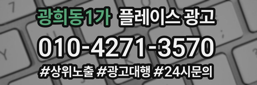 광희동1가 플레이스 광고