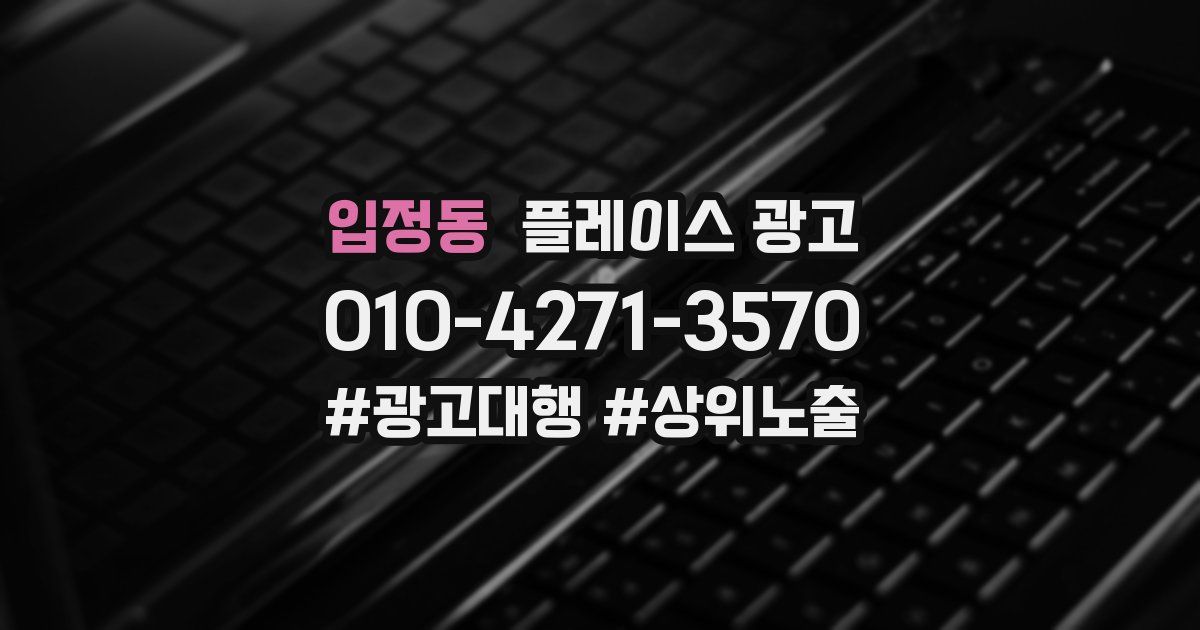 입정동 플레이스 광고
