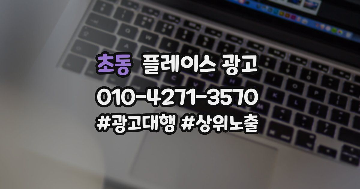 초동 플레이스 광고