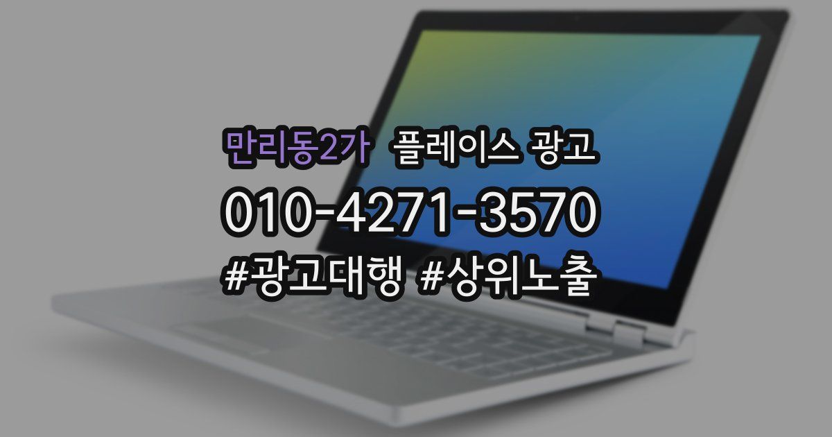 만리동2가 플레이스 광고