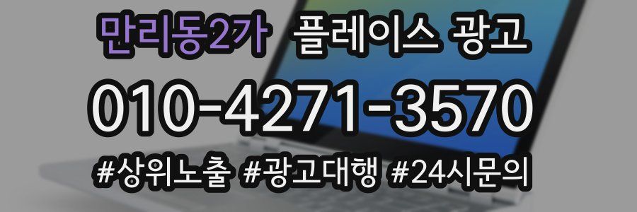 만리동2가 플레이스 광고