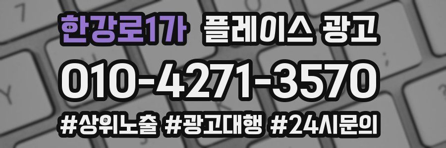 한강로1가 플레이스 광고