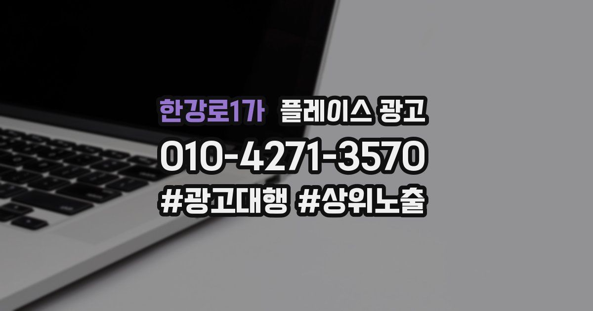 한강로1가 플레이스 광고