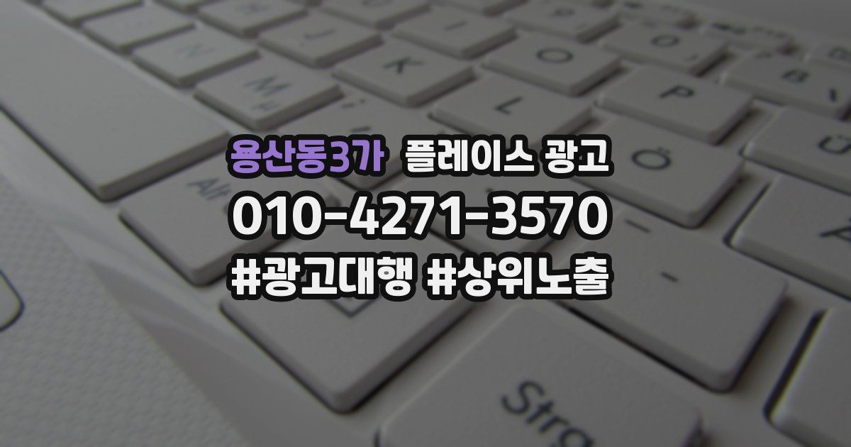 용산동3가 플레이스 광고