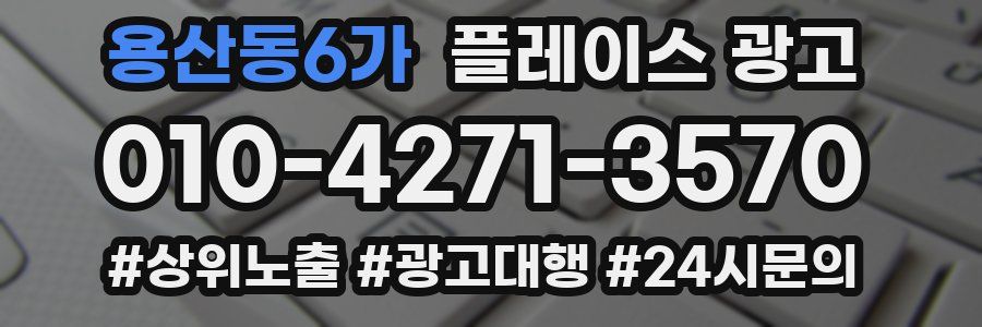 용산동6가 플레이스 광고