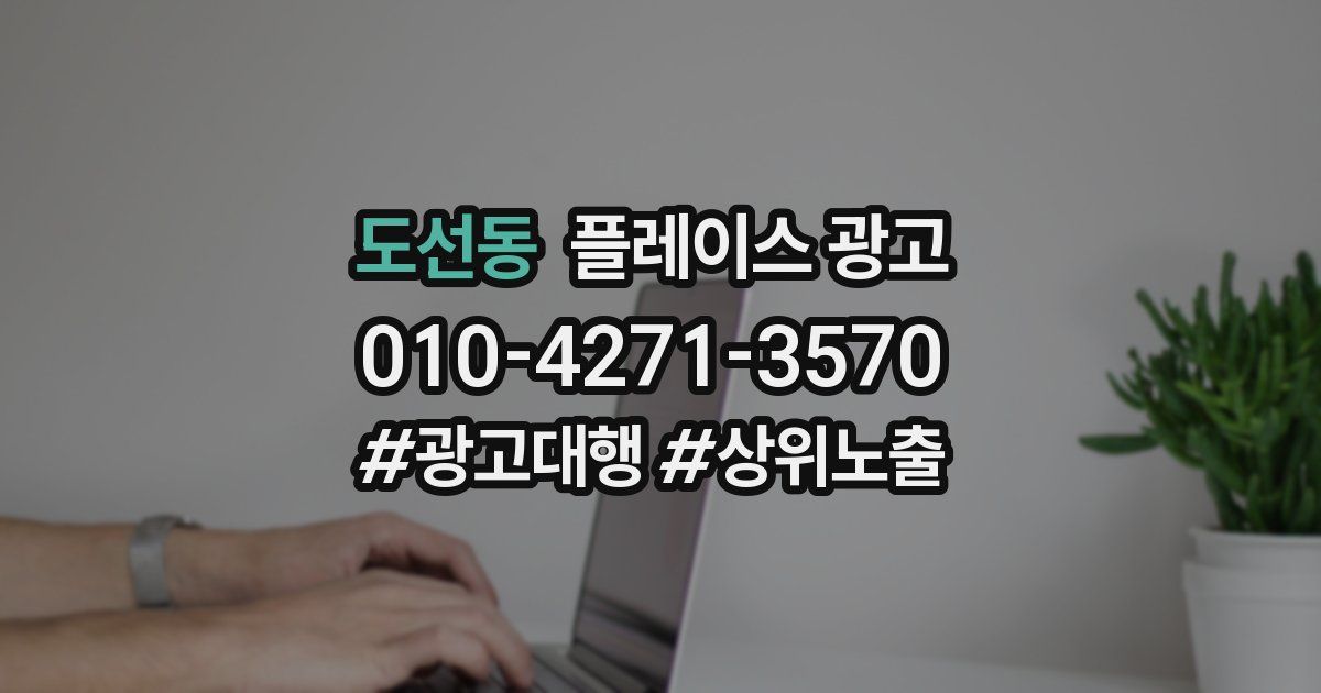 도선동 플레이스 광고