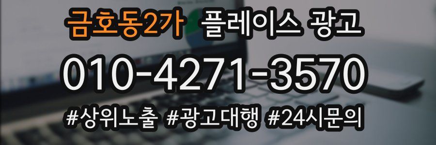 금호동2가 플레이스 광고