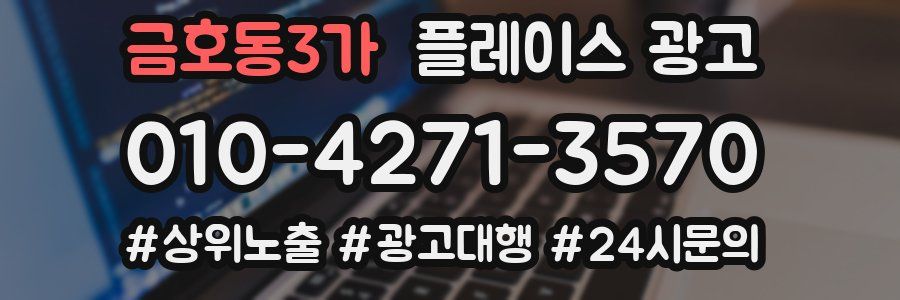 금호동3가 플레이스 광고