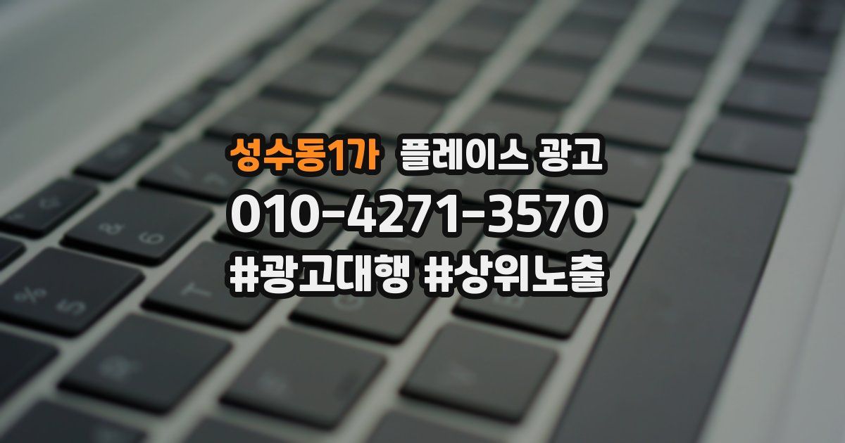 성수동1가 플레이스 광고