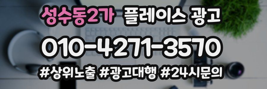 성수동2가 플레이스 광고