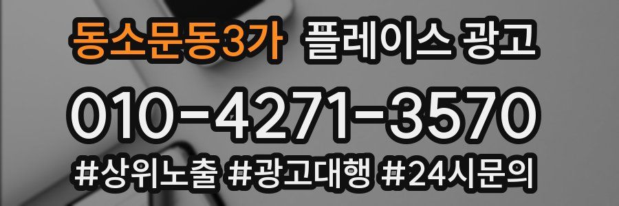 동소문동3가 플레이스 광고