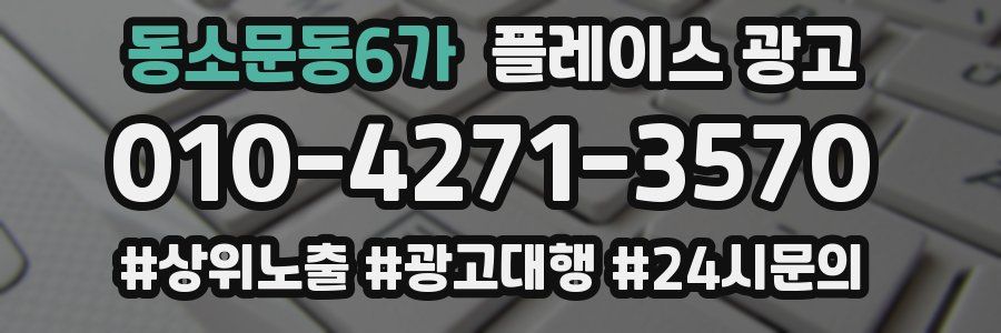 동소문동6가 플레이스 광고