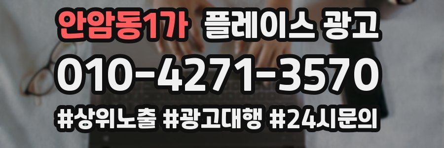 안암동1가 플레이스 광고