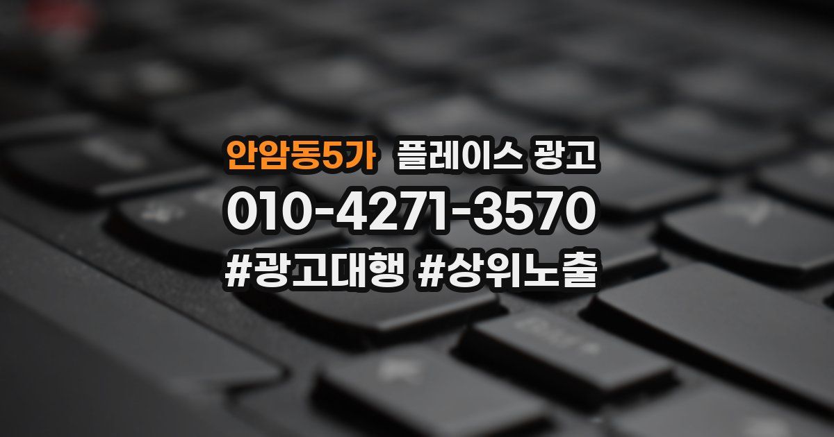 안암동5가 플레이스 광고