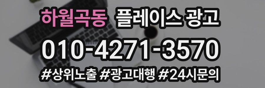 하월곡동 플레이스 광고