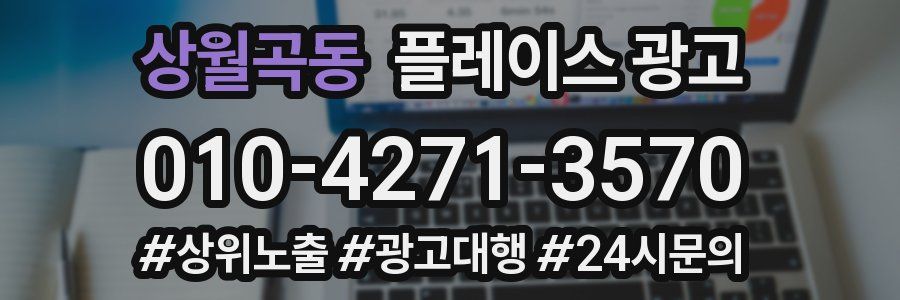 상월곡동 플레이스 광고