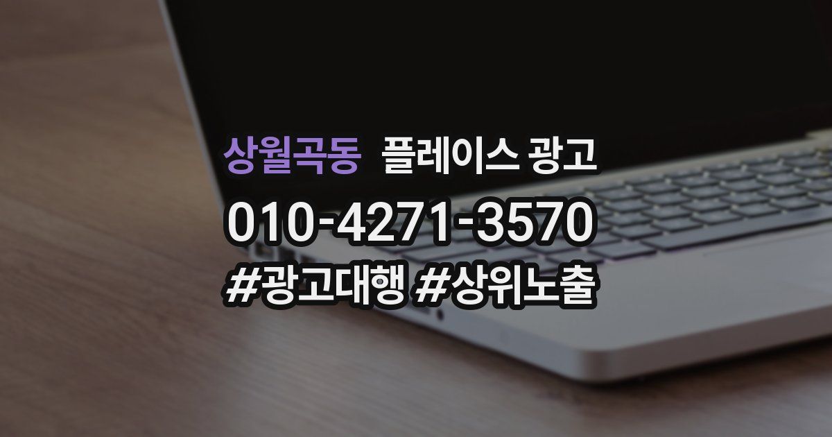 상월곡동 플레이스 광고