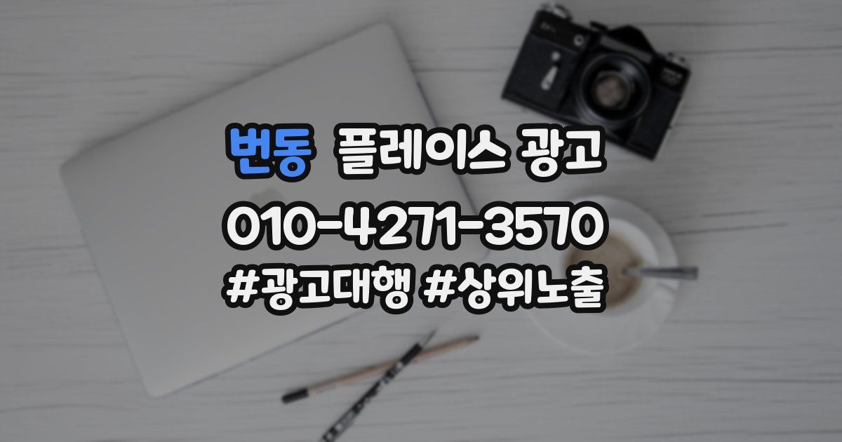 번동 플레이스 광고