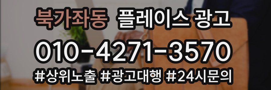 북가좌동 플레이스 광고