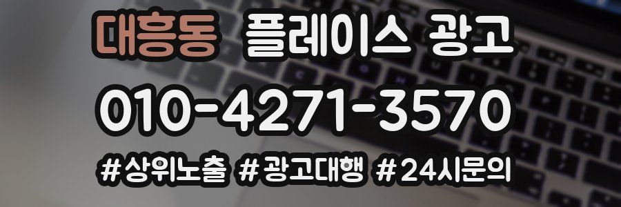 대흥동 플레이스 광고