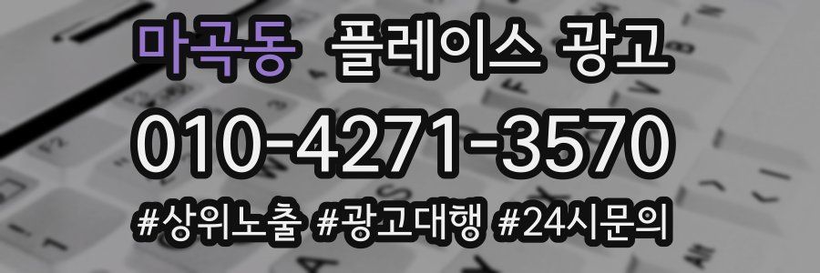 마곡동 플레이스 광고