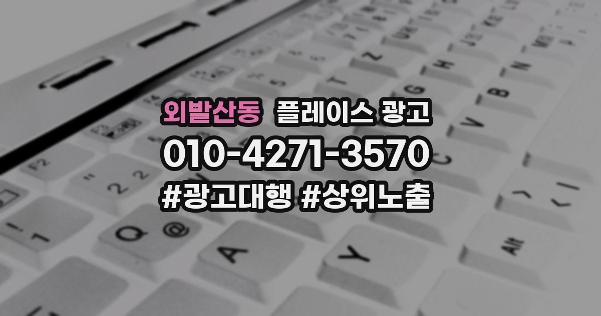 외발산동 플레이스 광고