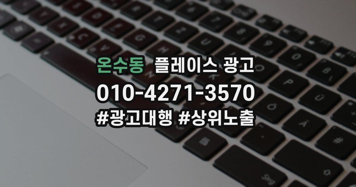 온수동 플레이스 광고