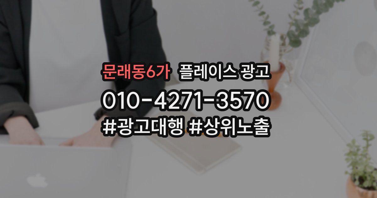 문래동6가 플레이스 광고