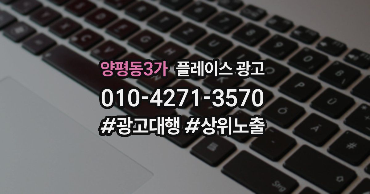 양평동3가 플레이스 광고