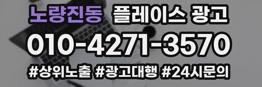노량진동 플레이스 광고