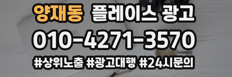 양재동 플레이스 광고