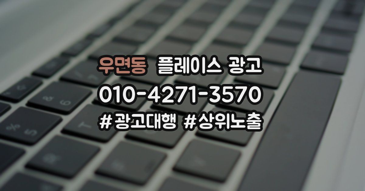 우면동 플레이스 광고