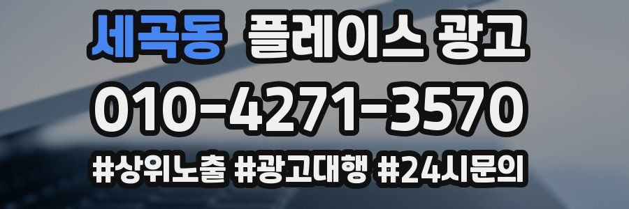 세곡동 플레이스 광고