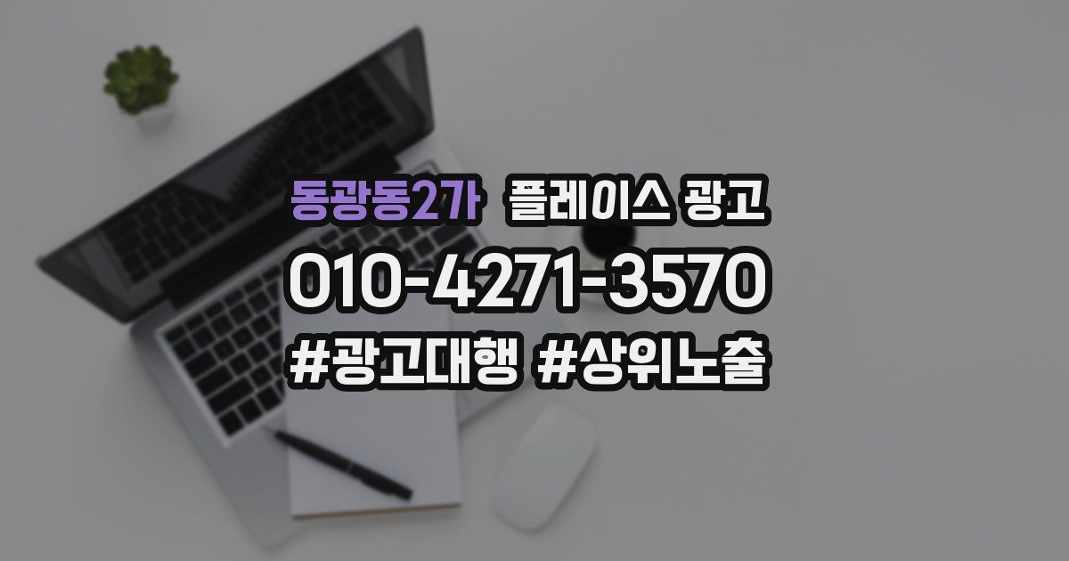 동광동2가 플레이스 광고