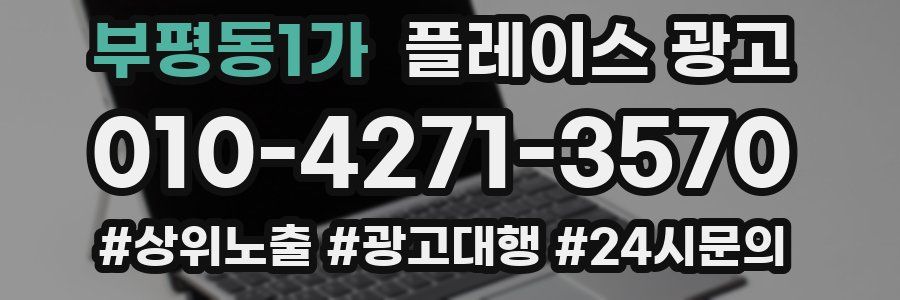 부평동1가 플레이스 광고